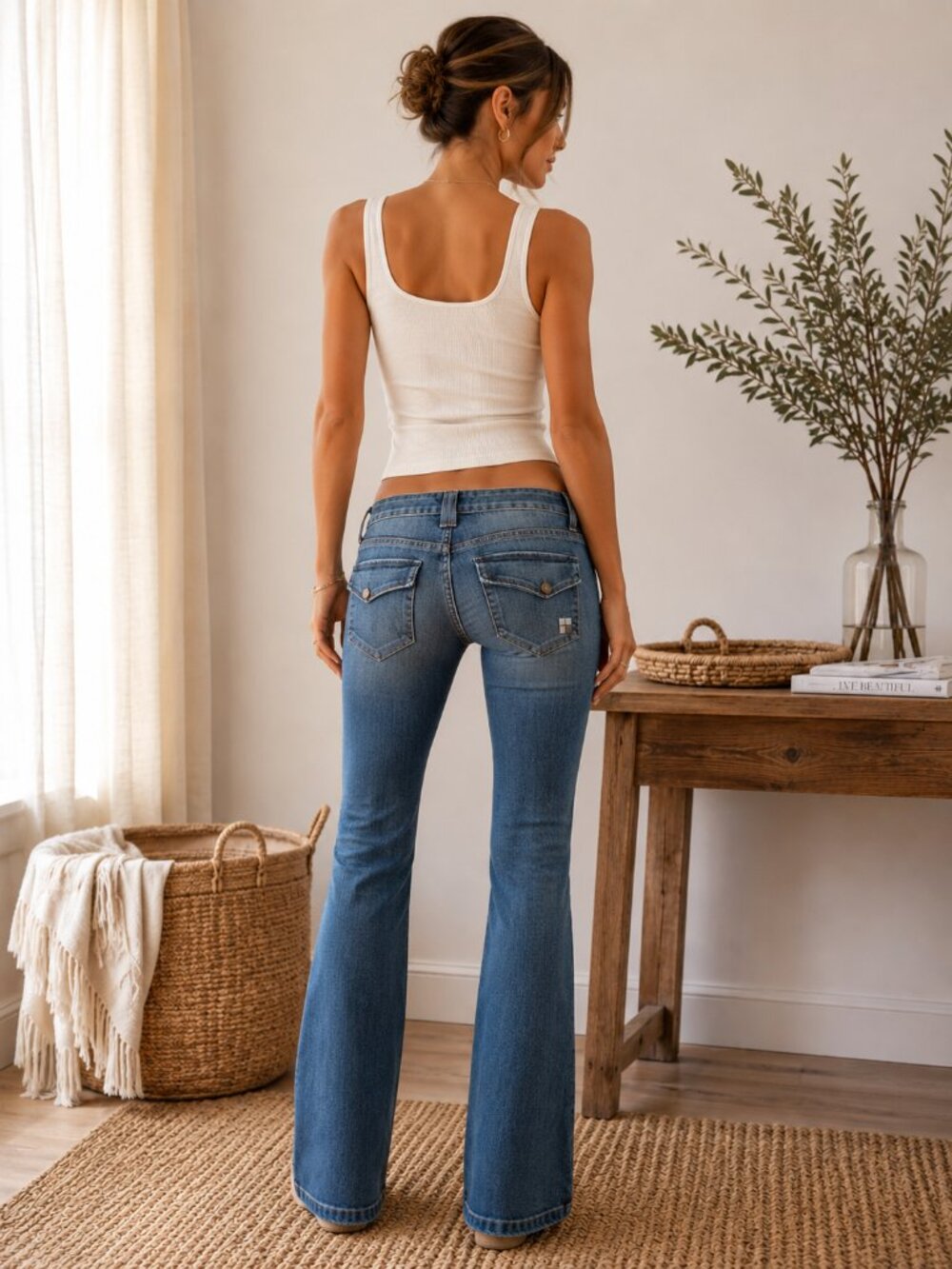 Salt Works Orchard Street Low Rise Flare Jeans | Y2K Stretch Denim Size 25